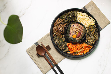 Korean traditional bibimbap Seasoned Vegetables