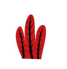 Hand drawn Organic Autumn Leaf