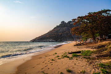 Pak Nam Pran Pranburi Beach in Hua hin, Prachuap Khiri Khan, Thailand
