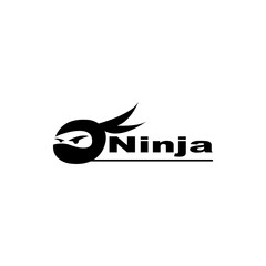 Ninja warrior icon. Simple black ninja head logo illustration © AR54K4 19