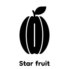 Star fruit glyph icon, Vector, Illustration.