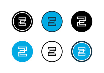 Modern letter Z logo icon design, alphabet Z logo set - Vector