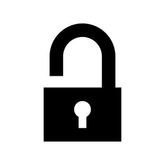 Unlock Icon Vector Symbol Design Illustration
