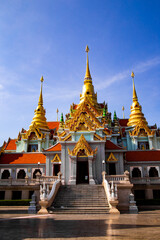 Fototapeta premium Phra Mahathat Chedi Phakdee Prakat temple in Prachuap Khiri Khan, Thailand