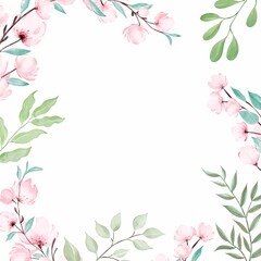 Background with watercolor flowers.
