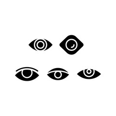 Eye Icon Set Vector Symbol Design Illustration