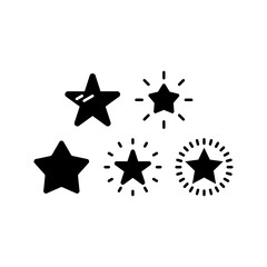 Star Icon Set Vector Symbol Design Illustration