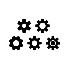 Settings Icon Set Vector Symbol Design Illustration