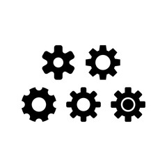 Settings Icon Set Vector Symbol Design Illustration