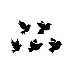 Obraz na płótnie Canvas Pigeon Icon Set Vector Symbol Design Illustration