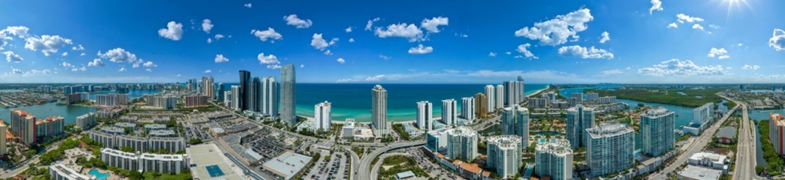 Miami, Sunny Isles Beach, Golden Beach, Aventura, little planat, panorama