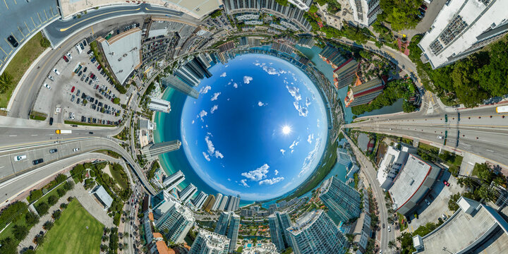 Miami, Sunny Isles Beach, Golden Beach, Aventura, little planat, panorama