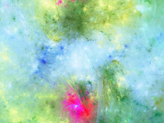 blue and green abstract fractal background 3d rendering illustration