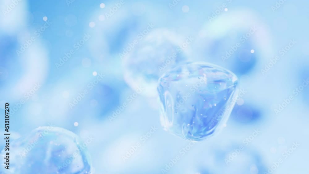 Poster transparent bubble with gradient colors, 3d rendering.