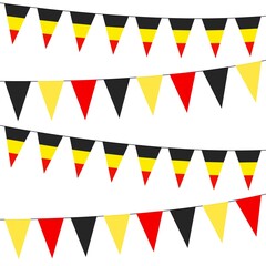 Garlands of Belgium on a white background	