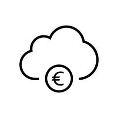 Cloud with euro icon
