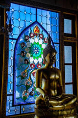 Fototapeta premium Phra Mahathat Chedi Phakdee Prakat temple in Prachuap Khiri Khan, Thailand