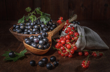 ripe currant berries