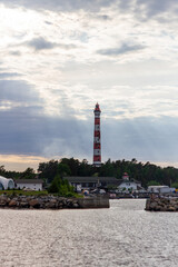 Old lighthouse with dramatic light