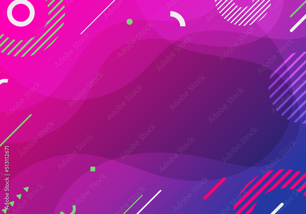 Poster abstract background colorful liquid gradient shapes with geometric elements composition