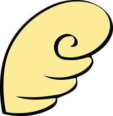 wings hand drawing doodle