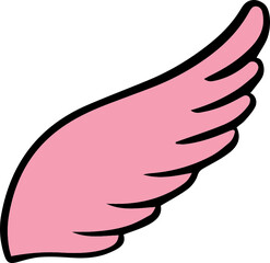 wings hand drawing doodle