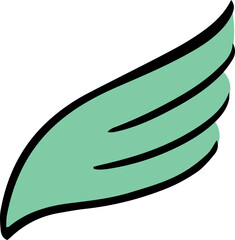 wings hand drawing doodle