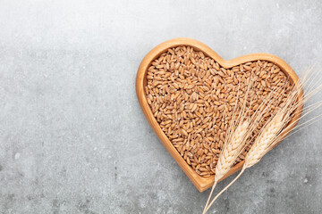 Wheat grain in a heart shape. - 513114000