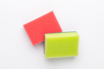 Sponges isolated on white background.