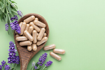 Alternative Medicine. Dietary supplements, vitamins and minerals for vegans and vegetarians.