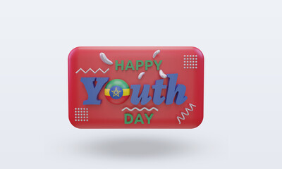 3d youth day Ethiopia flag rendering front view