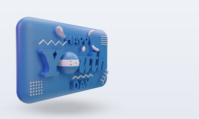 3d youth day Honduras flag rendering left view