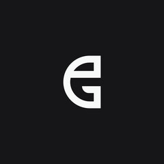 Initial letter EG monogram logo template.