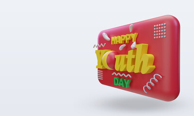 3d youth day Mali flag rendering right view