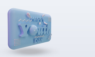 3d youth day Micronesia flag rendering left view