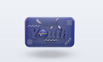 3d youth day Nauru flag rendering front view