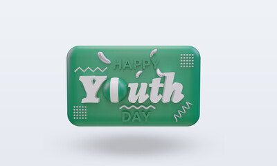 3d youth day Nigeria flag rendering front view