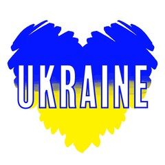 ウクライナ　ハート　アイコン　イラスト