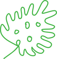 leaf line hand drawn