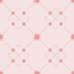 A beautiful flowers on background with diagonal lines, decorated with small flowers, it is a seamless pattern that is cute and clean.