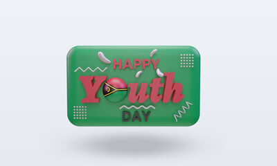 3d youth day Vanuatu flag rendering front view