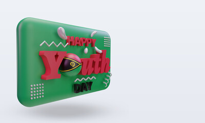 3d youth day Vanuatu flag rendering left view