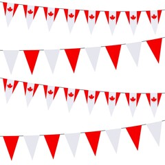Garlands of Canada on a white background