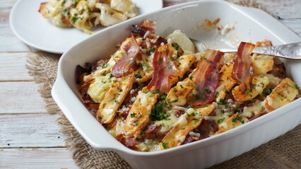 Tartiflette potatoes with bacon and cheese