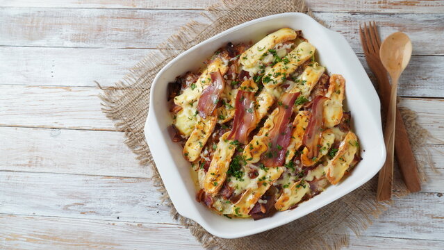 Tartiflette potatoes with bacon and cheese