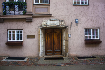 Fototapeta na wymiar Vintage architecture of the old city of Riga, Latvia