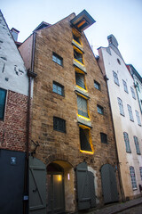 Old houses in the old town of Riga, Latvia	
