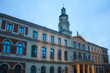 Fototapeta na wymiar Town Hall in Riga, Latvia 
