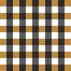 Pattern for the design of clothes or for decorative backgrounds, squares in camel, black and white