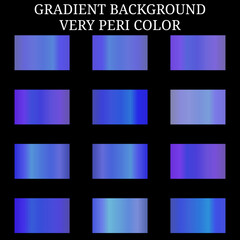 Gradient Very peri color palette set